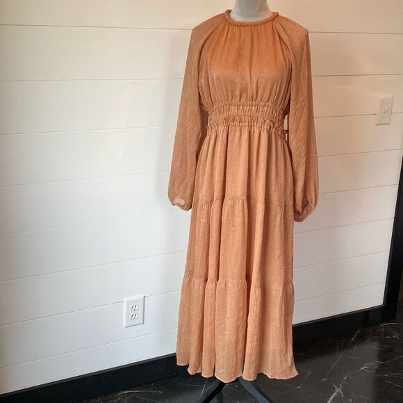Moon River Terracotta Maxi Dress - Picture 3 of 12